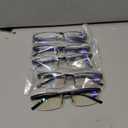 Gaoye 6 pack 1.25 Executive Style Reading Glasses Men - Durable Readers with Blue Light Filtering- Comfortable Fit with TR90 Frames (Black)