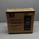 ZOBER Wooden Hangers - Heavy Duty, Non Slip Wood Hangers for Coats, Jackets, Suits, & Pants - Coat Hangers for Closet W/Bar and Notches 20 Pack (Vintage)