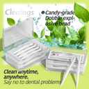 4 x cleaings Mini Brushes-Disposable Toothbrushes with Double Cleaning Beads Toothpaste and Pick for Work or Travel, 20 Count-Mint FlavorPack of 1