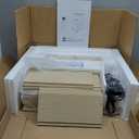 Cyclysio Natural Wood Nightstand with Charging Station, Scalloped Bedside Table with 2 Smooth Drawers, Modern End Table with Solid Wooden Legs for Bedroom and Small Spaces