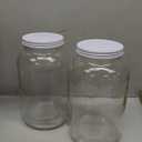 1 Gallon Glass Jar With Lid  2 Pack Large Glass Jar With Airtight Metal Lids - USDA Approved BPA-Free Dishwasher Safe, Wide Mouth Sun Tea Jar, Gallon Mason Jar for Storage, Fermenting, And Brewing