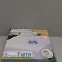 2 Pack Twin Size Premium Waterproof Mattress Protector, Soft Breathable Mattress Pad, Noiseless Waterproof Bed Cover - Stretch to 21" Fitted Deep Pocket Mattress Protection (Basic White - 2pack)