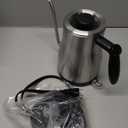 Bodum 34oz Bistro Gooseneck Electric Water Kettle, Pour Over Coffee & Tea, Brushed Stainless Steel
