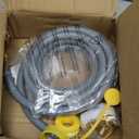 Upgraded 12 Feet 1/2 Inch Rv Quick Connect Natural Gas Hose Gas Line for Outdoor Grill with Quick Connect Fittings for Bbq Pizza Oven, Patio Heater and More NG Appliance - CSA