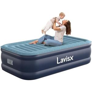 Lavisx Twin Air Mattress 18” with Built in Pump, 2 Mins High Speed Inflation Luxury Auto Stop Pump Blow Up Mattress Comfort Air Bed, Colchones Inflables