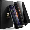 ImpactStrong Privacy Glass Screen Protector for iPhone 12/iPhone 12 Pro [6.1 Inch] Anti-Scratch Tempered Glass Screen Protectors with [Easy Install Kit] [9H Hardness], Case Friendly - 2 Pack