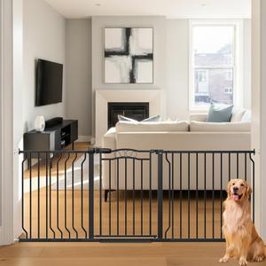 Extra Wide Baby Gate 67.3-81.1 Inch, Pressure Mounted Dog Gate Indoor, Walk Thru Pet Gate for Cat Dog Child,Pet Gates for The House Stairs Doorway Black Extra Wide Baby Gate 67.3-81.1 Inch, Pressure Mounted Dog Gate Indoor, Walk Thru Pet Gate for Cat Dog Child,Pet Gates for The House Stairs Doorway Black