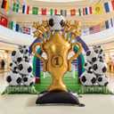 2026 World Soccer Party Decorations 21PCS Balloons Kit, 59" Large Gold Champion Trophy & Self-Standing Soccer Foil Balloons, Cheer Sticks & Headbands, Football Sports Theme Birthday Party Supplies