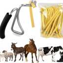 California Bloodless Castration Stainless Steel Bander & Bands (25 pk) for Livestock Veterinary & All Animals Easy to Use.