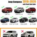 KINGGERI 300lbs Roof Racks Cross Bars Fit for Jeep Compass 2018-2026, Aluminum Heavy Duty Roof Rails Crossbars Rooftop Cargo Basket Carrier Bag Luggage Rails Kayak Canoe Snowboard Skiboard Bike