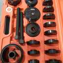 Orion Motor Tech Wheel Bearing Press Kit for Front Wheel Drive Bearing Removal & Installation, 24pc Wheel Bearing Puller Tool Set with Sliding Screws Universal Bushings Sleeves Storage Case (RED,BLACK)