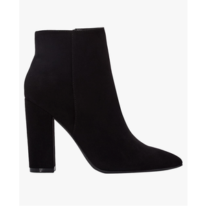 JustFab Womens Kitten Heel Ankle Boots Black Fall Boots Ankle Booties Pointed Toe Short Boots - Yesenia (Size 5, Black), Size 9