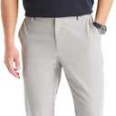 Nautica Flat Front Performance Pant Neutral Grey, 32W x 30L
