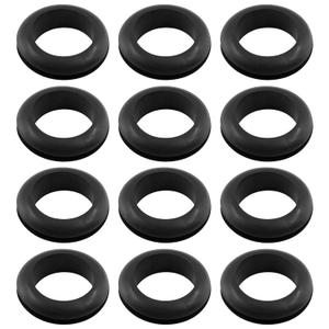 12 Pcs Rubber Grommets, 1-1/5" Inside Diameter 1-1/3" Drill Hole Rubber Wire Grommets O Ring Grommets for Wire, Firewall, Cables, Plugs, Automotive (Black)