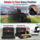 Suteck Extra Wide Heated Stadium Seats with Back Support 2 Pack, Portable Sofa Style Bleacher Chair with Back and Cushion, Armrest, Ideal for Outdoor Stadiums and Events -23" Wide