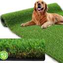 XLX TURF Outdoor Realistic Artificial Grass Rug 4 FT x 6 FT, Thick Dogs Fake Grass Carpet for Patio Balcony Garden Lawn Landscape, 1.38 Inch High Pile