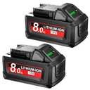 M18 Batteries Replacement for Milwaukee 8.0Ah 18v Max Battery 48-11-1880 Cordless Tool 2646-22CT,2643-21CT,2641-21CT,2646-21CT,2646-20 Lithium-Ion Battery Pack Home Outdoor Garage