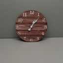 XFM Brown Wooden Wall Clock Battery Operated 14 Inch Rustic Farmhouse Clocks for Walls Silent Wall Clock for Office (No Solid Wood, it is with MDF Material)