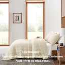 Cotton Muslin Gauze Quilt Set Queen, Soft Breathable, Ivory
Cotton cover with polyester fill, 3-season warm pre-washed linen-like comforter, airy cozy feel, corner loops, box stitch