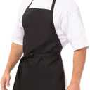 Chef Works Unisex Bib Apron, Black, One Size