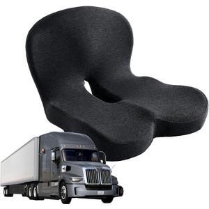 Memory Foam Seat Cushion for Truck Driver Office Chair Cushion Home Chair Cushion Car Seat Cushion Non Slip Pad Sitting Ergonomic Cushions for Office Workers Car Drivers (Black)