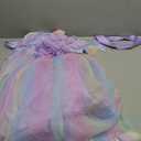 Flower Girls Maxi Dress Bridesmaid Wedding Pageant Party Princess Communion Floral Boho Vintage Lace Dance Gown, Size 140 (Purple)
