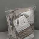 Andency Taupe Striped Quilt Queen(90x96Inch), 3 Pieces (1 Striped Quilt and 2 Pillowcases) Patchwork Bedspread Coverlet Set, Soft Microfiber Lightweight Quilted Bedding Set