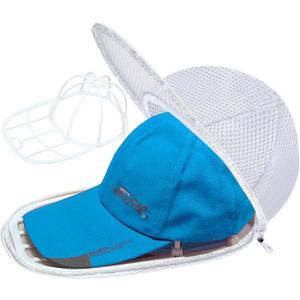 Hat Washer Cage Hat Cleaner, Hat Washer for Baseball Caps for Washing Machine or Dishwasher, Cap Washer for baseball caps with Mesh Bags, Hat Cleaner/Cleaning Protector Cage (White - 1 Pack)