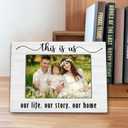 Family 4x6 Picture Frame, Family Reunion Gifts for Christmas Photo Frame, This Is Us Our Life Story Our Home Wooden Picture Frames for Wall or Tabletop Display