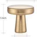 Ravinte 30 Pack Champagne Bronze Cabinet Knobs Mini Round Knobs Single Hole Solid Drawer Pulls for Dresser Drawers -1 Inch Diameter