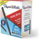 Paper Mate Ballpoint Pens Write Bros. Black Ink Pens Medium Point (1.0mm) 60 Count