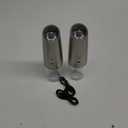 Rechargeable Electric Pepper and Salt Grinder Set, No Battery Needed, whit Gravity Sensing Switch and LED Light, One Hand Automatic Operation, Sliver, 2 Pack (2.5*2.5*7.9inch)