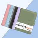 A5 Kpop Photocard Binder, 6 Ring Binder Collectors Album with 240 Card Slots, PU Leather Cover for Organizing K-Pop, Trading Cards, Game Cards & Memorabilia (Black)