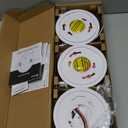 Kidde Smoke and Carbon Monoxide Detector, Hardwired with 10-Year Battery Backup, LED Status Lights, Interconnected, 85 dB Alarm, 5 inches, 30CUA10, 3 Pack