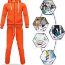 Men's Tracksuits Sweatsuits 2 Piece Casual Sweat Jogging Suit Set Athletic Full Zip Hoodies and Sweatpant Outfits (Orange)