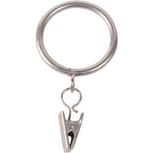 Kenney A58720012 Classic Clip Rings for Rods up to 1-Inch Diameter, Satin Nickel, 7-Pack,Satin Nickel, For 1" Diameter Rods