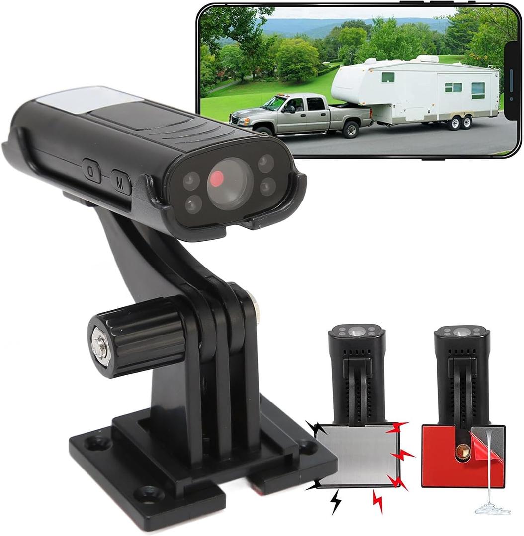 Reverse Hitch Camera, 1080P Backup Camera, Night Vision Rear View Camera, Motion Detection, Magnetic Adhesive Mount for Cars, RVs, Trucks