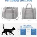 JUNGYOUN Premium Cat Carrier - Pet Carrier for Cat & Small Dogs up to 15lbs - Airline Approved Travel Dog Carrier with Anti-Escape Zippers, Collapsible Travel Bowl & Padded Strap