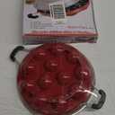 Nonstick Aluminum Appam Pan, 12 Pits, Includes Lid, Easy to Clean, Dimension: Length 9", Width 9", Height 2"