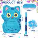 Crtiin Kpop Piñata Kpop Music Party Decorations Blue Cat Piñata with Bat Blindfold for Fan Meeting Anime Theme Birthday Party Decorations Outdoor Activity 16.5'' x 12.6'' x 3.1''(K Pop)