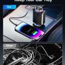 Aromatherapy 5 in 1 Retractable Car Charger with Starlight, USB C Car Charger Adapter and 2 USB Ports, Aroma Starry Sky Car Air Freshener Diffuser Fast Charging Compatible with iPhone 16 15 14 13 12