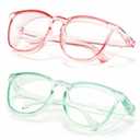 Alsenor Safety Glasses Anti Fog Goggles Protective Eyewear Blue Light Blocking Anti Dust UV Protection Glasses For Men Women (2 Pack (Pink + Jade))