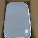 Small Trash Can with Lid, 1.8 Gallon Flip-Top Wall-Mounted Garbage Can, Slim Waste Basket & Compost Bin for Bathroom, Kitchen, Bedroom, Living Room, Office, Laundry - White (1.8 Gel) (1.8Gel)