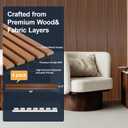 NeatiEase Wood Panels for Wall, 4-Piece 96" x 12.6" Soundproof Wood Slat Wall Panel for Interior Wall Decor Noise Cancelling, Acoustic Wall Panels, Sound Absorbing Panel (Teak)