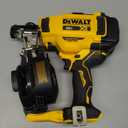 DeWalt 20V MAX Brushless 15 Degree Cordless Coil Battery Powered Roofing Nailer with Tool-Free Nail Tray (Yellow and Black)