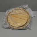 Verssure Drink Table, 21" H Rattan Small Side Table with Solid Wood Leg Stand, Boho Accent Cocktail Tables for Small Spaces, Round End Table for Living Room, Bedroom and Corners