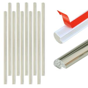 Tilingview 10-Pack Peel and Stick Tile Trim for Backsplash  12" Self-Adhesive PVC Molding Edge, Decorative Pencil Tile Edging for Walls (Light Gold)