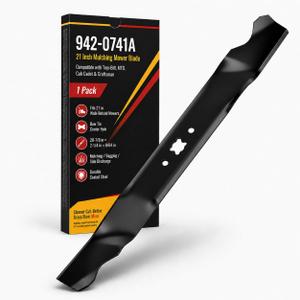 942-0741A 21 Inch Mulching Mower Blade Compatible with Troy-Bilt TB110 TB230 TB240 TB130 TB200 TB160 TB210, MTD Cub Cadet Craftsman Walk Behind Mowers, Replaces 742-0741A CMXGZAM100067, 1 Pack