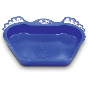 SWIMLINE HYDROTOOLS Plastic-Molded Footbath Soaking Tray for Washing Feet Outdoors Removes Sand & Dirt from House or Pool Heavy-Duty Construction, Textured Non-Slip Surface, XL, Dark Blue