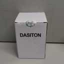 DASITON Makeup Brush holder Organizer,Crystal Cosmetic Makeup Brush Glass Brushes Storage Holder, Vintage Make Up Brush Cup Pen Pencil Holder striped vase(Clear L)